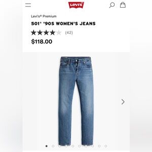 Levi’s 90’s 501 jeans